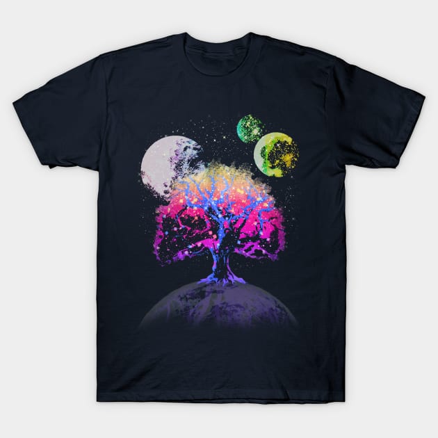 Space Tree of Life T-Shirt by robotface